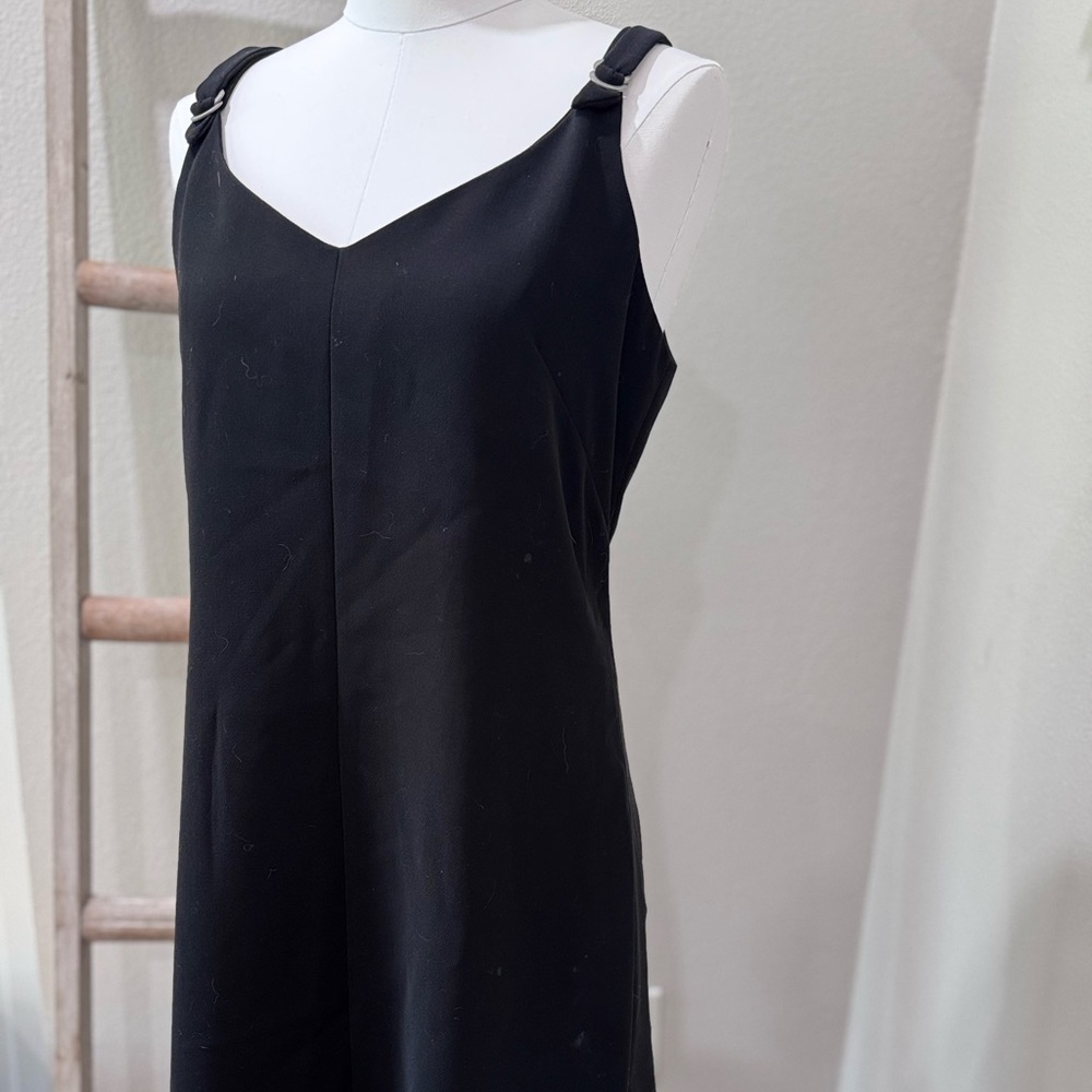 Banana Republic Ponte Black Dress with Silver Embellishment on Straps